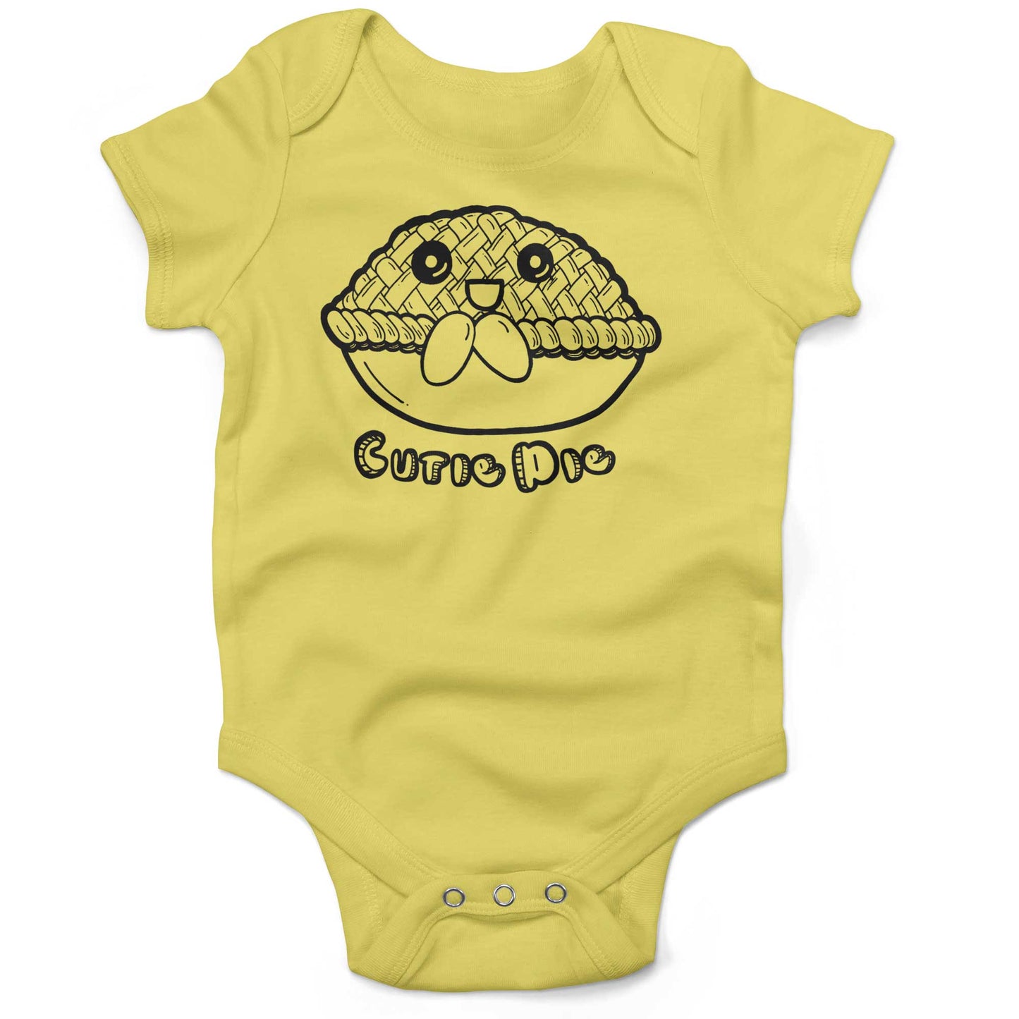Cutie Pie Infant Bodysuit or Raglan Tee-Yellow-3-6 months