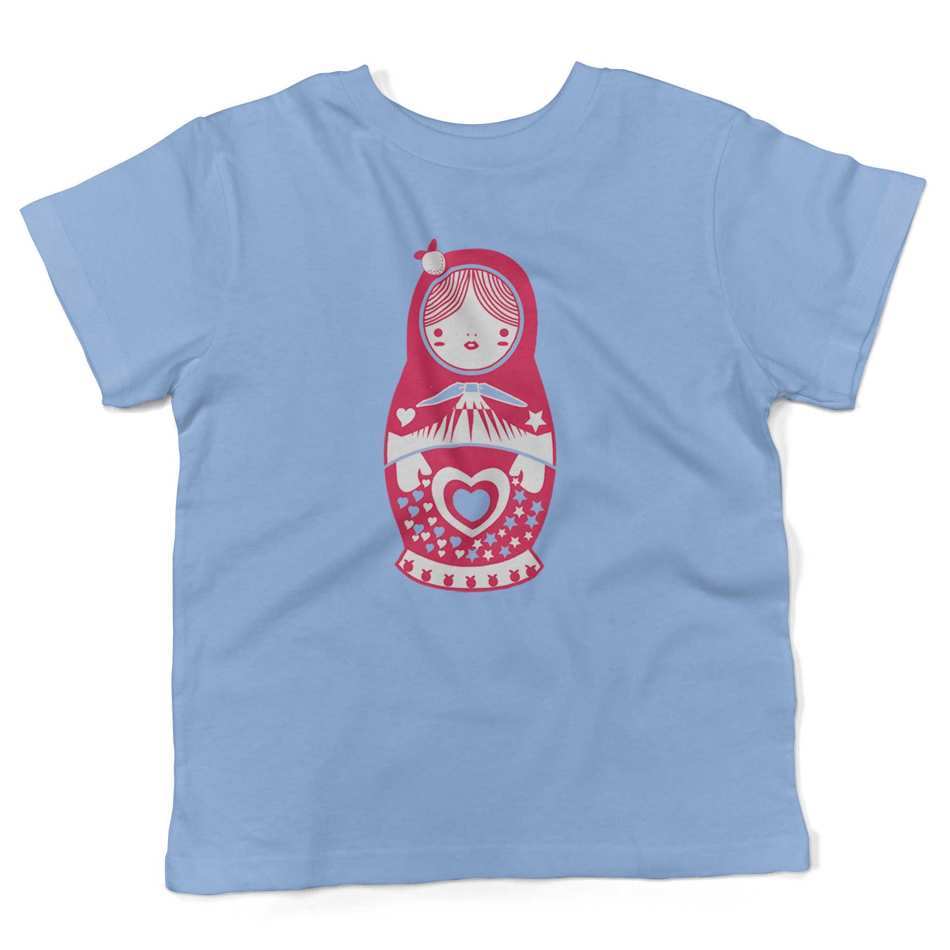 Russian Doll Toddler Shirt-Organic Baby Blue-2T