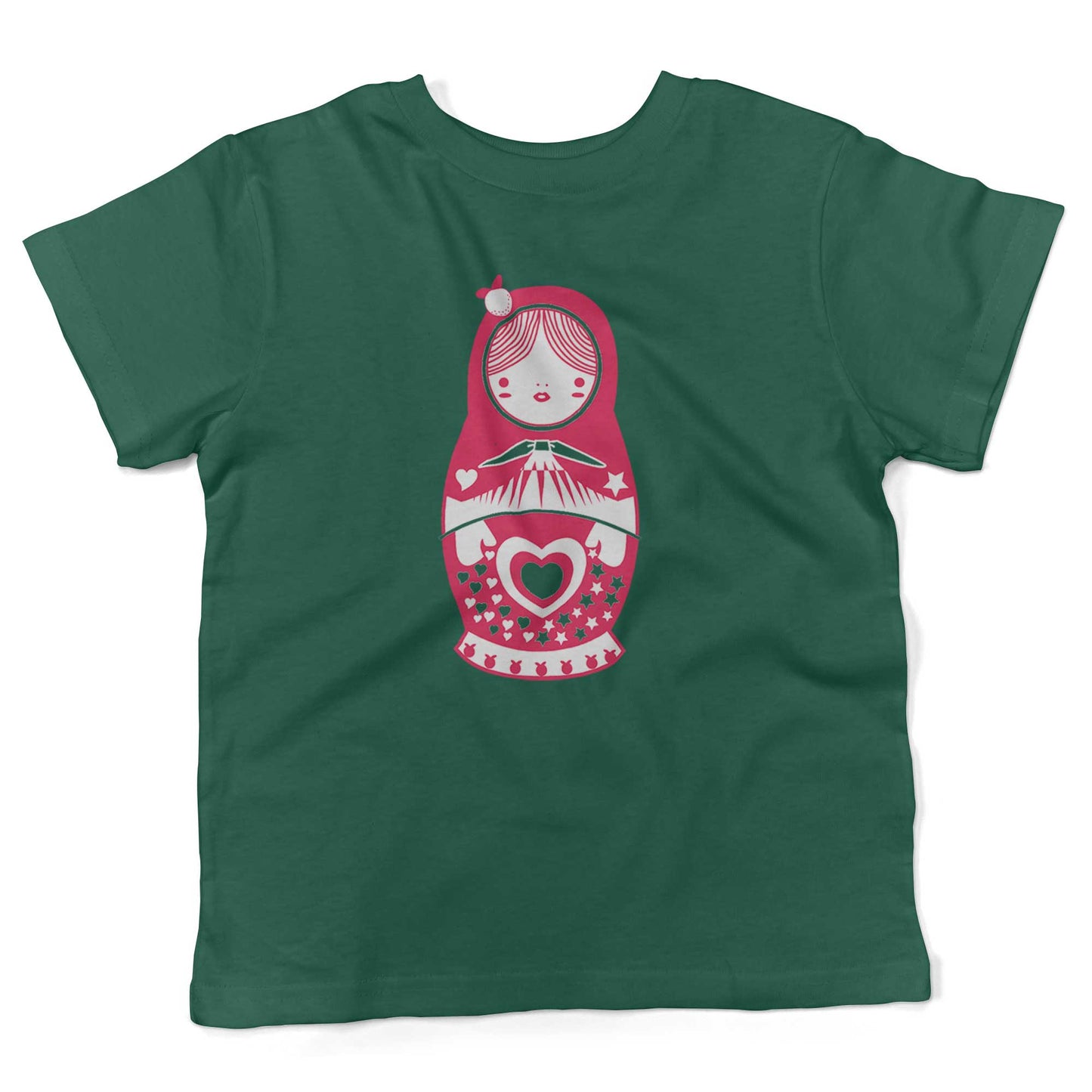 Russian Doll Toddler Shirt-Kelly Green-2T