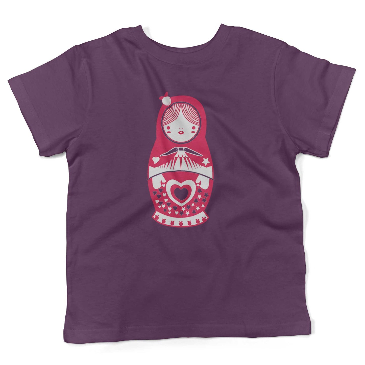 Russian Doll Toddler Shirt-Organic Purple-2T