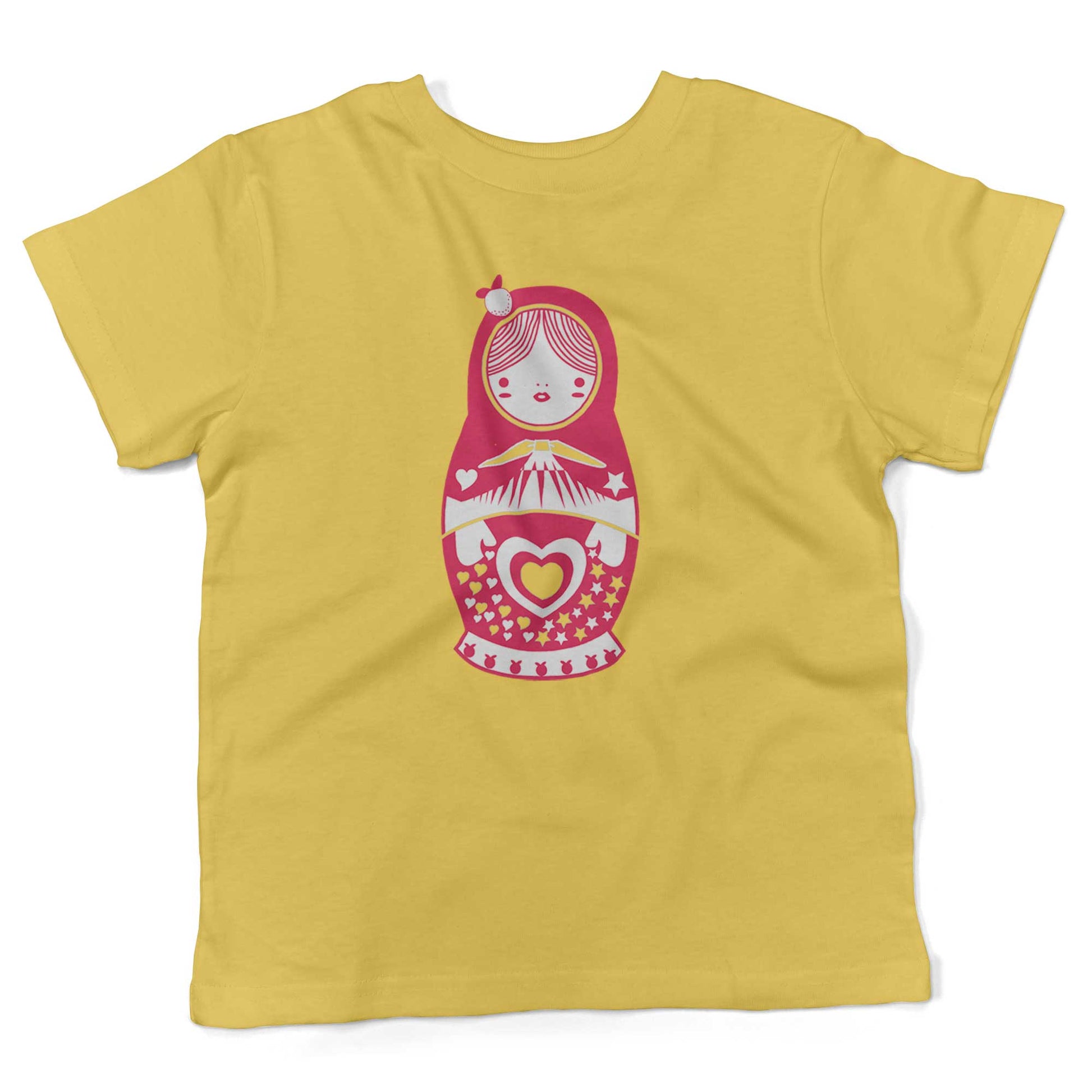 Russian Doll Toddler Shirt-Sunshine Yellow-2T