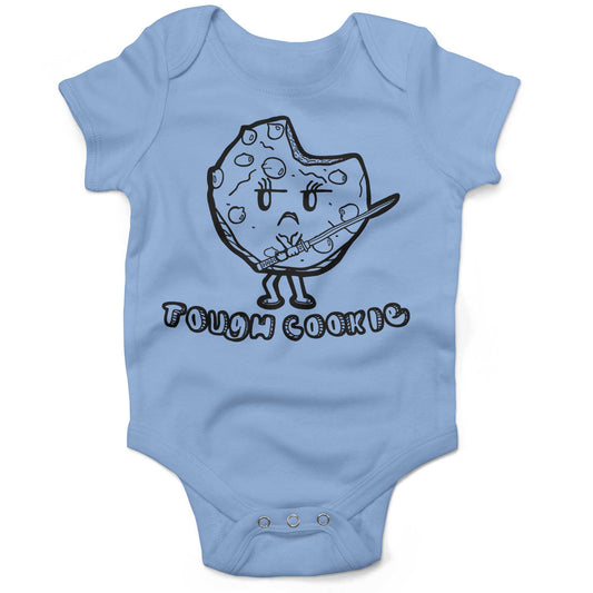 Tough Cookie Infant Bodysuit or Raglan Tee-Organic Baby Blue-3-6 months