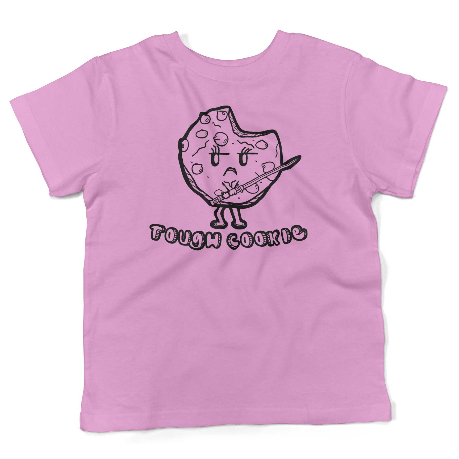 Tough Cookie Toddler Shirt-Organic Pink-2T