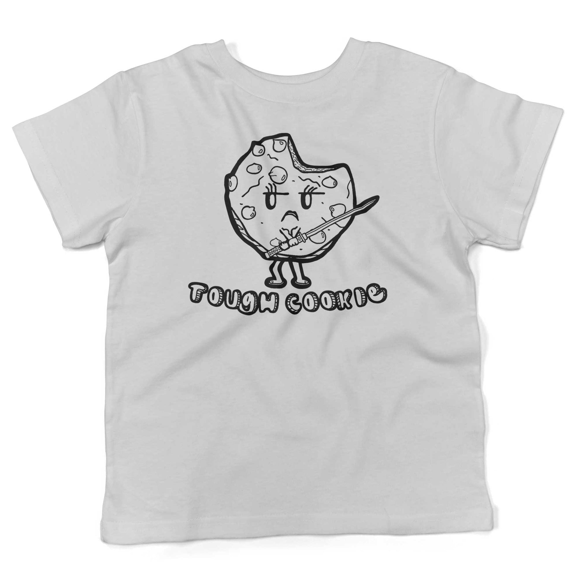 Tough Cookie Toddler Shirt-White-2T