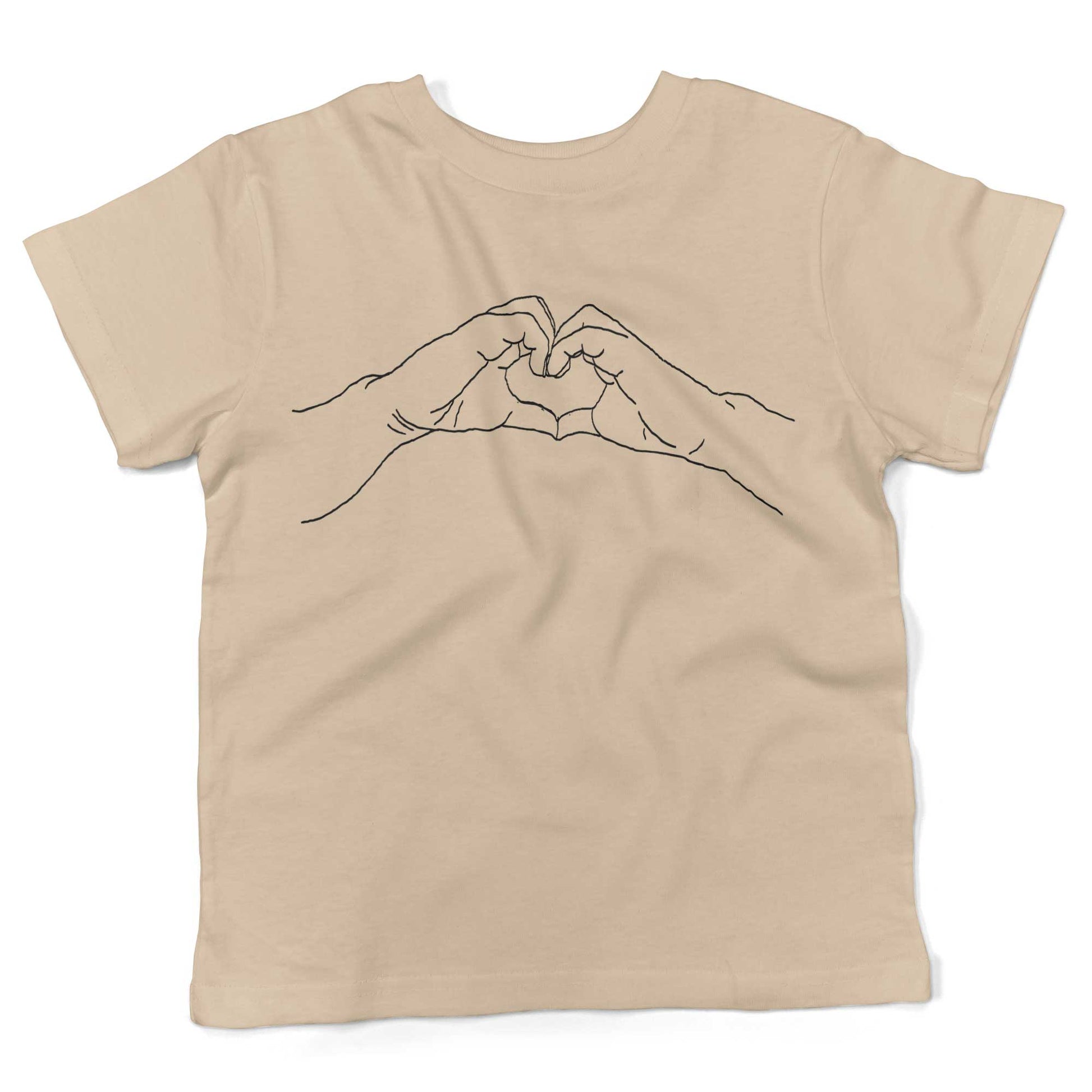Heart Hands Toddler Shirt-Organic Natural-2T