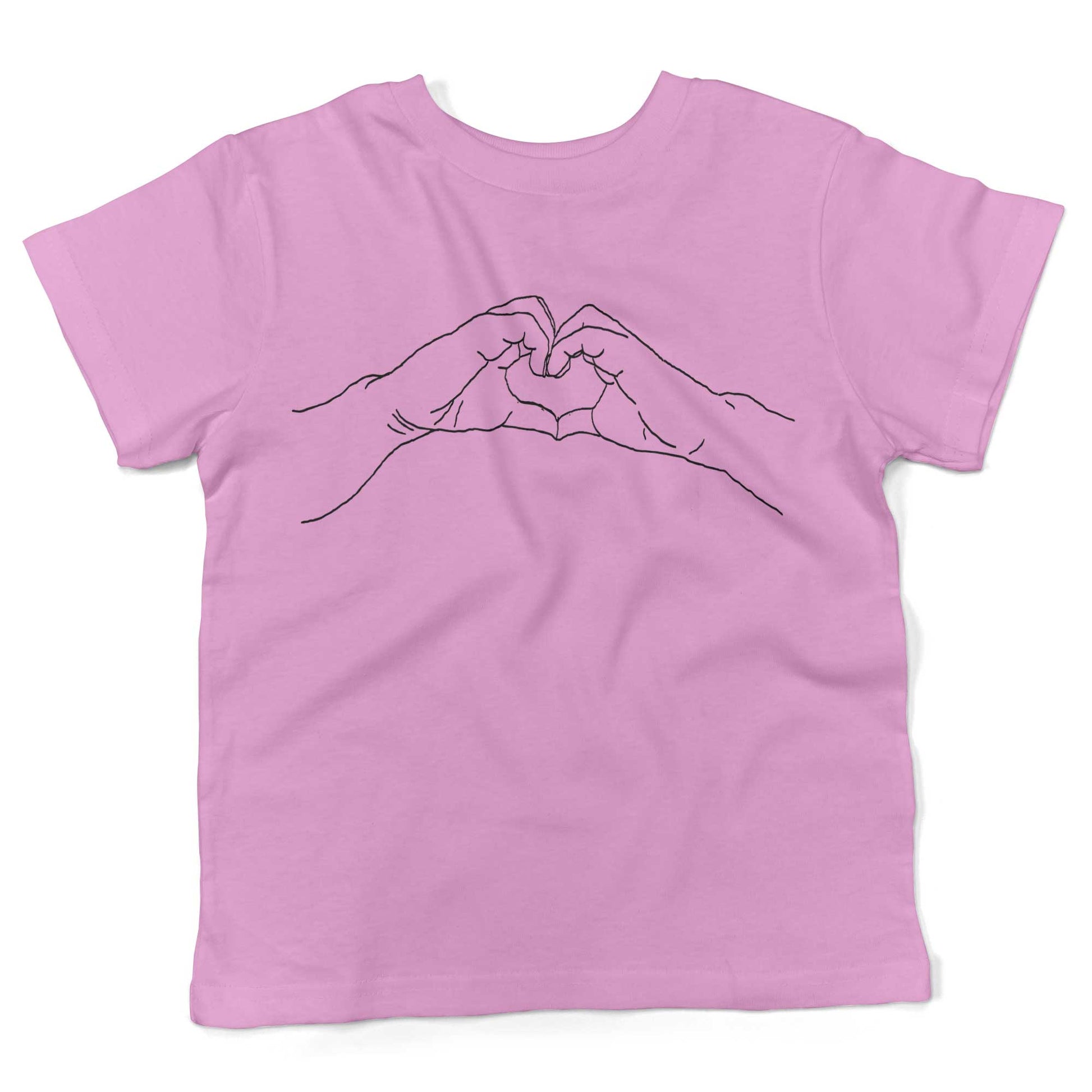 Heart Hands Toddler Shirt-Organic Pink-2T
