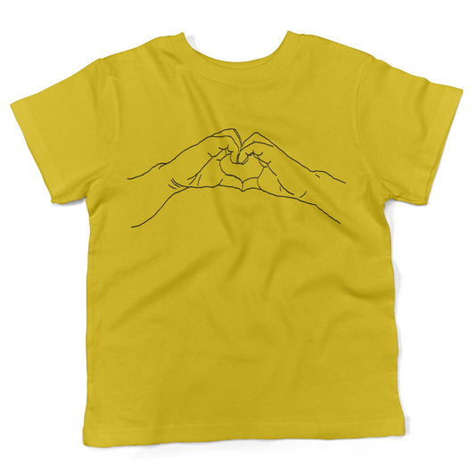 Heart Hands Toddler Shirt-Sunshine Yellow-2T