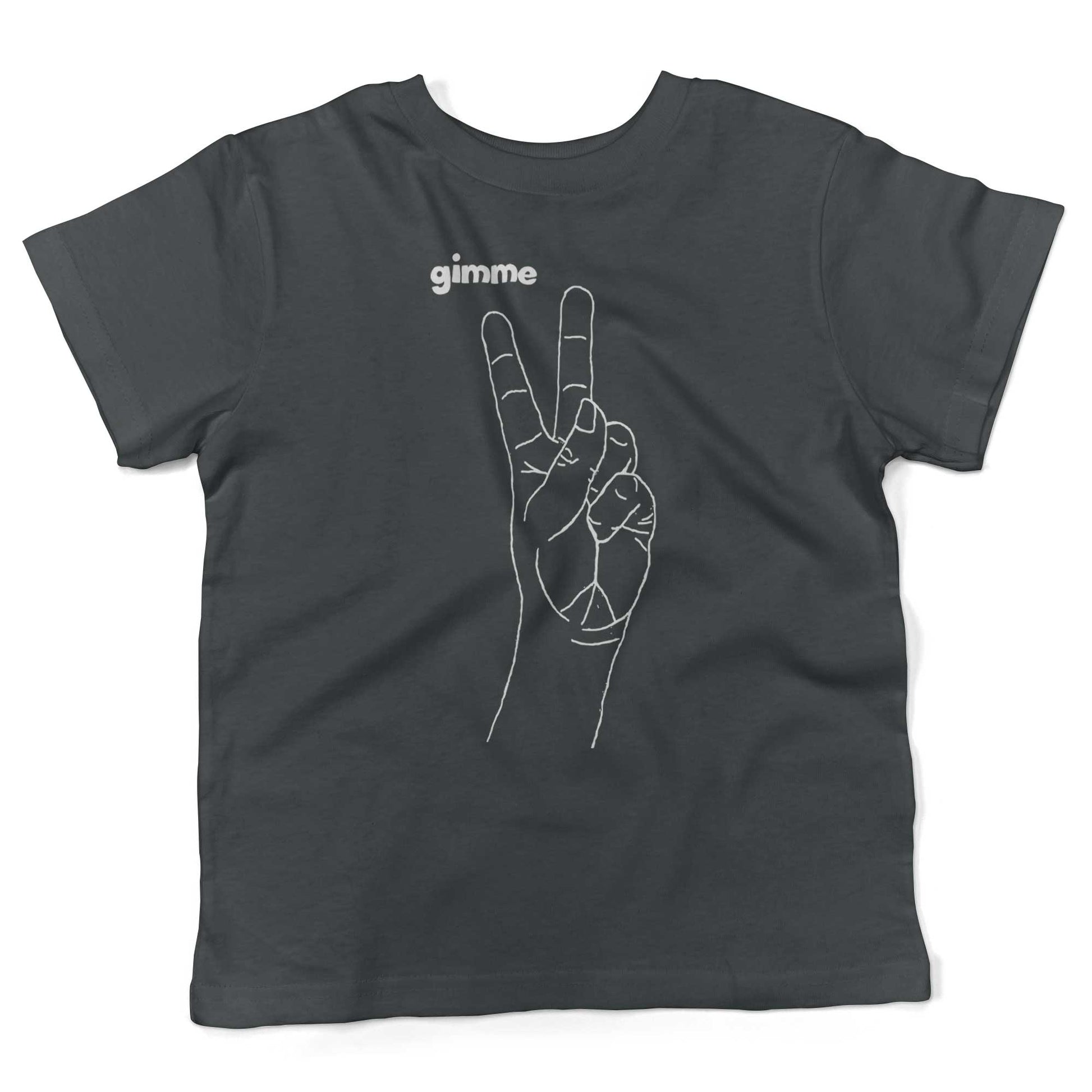 Peace Hand Symbol Toddler Shirt-Asphalt-2T
