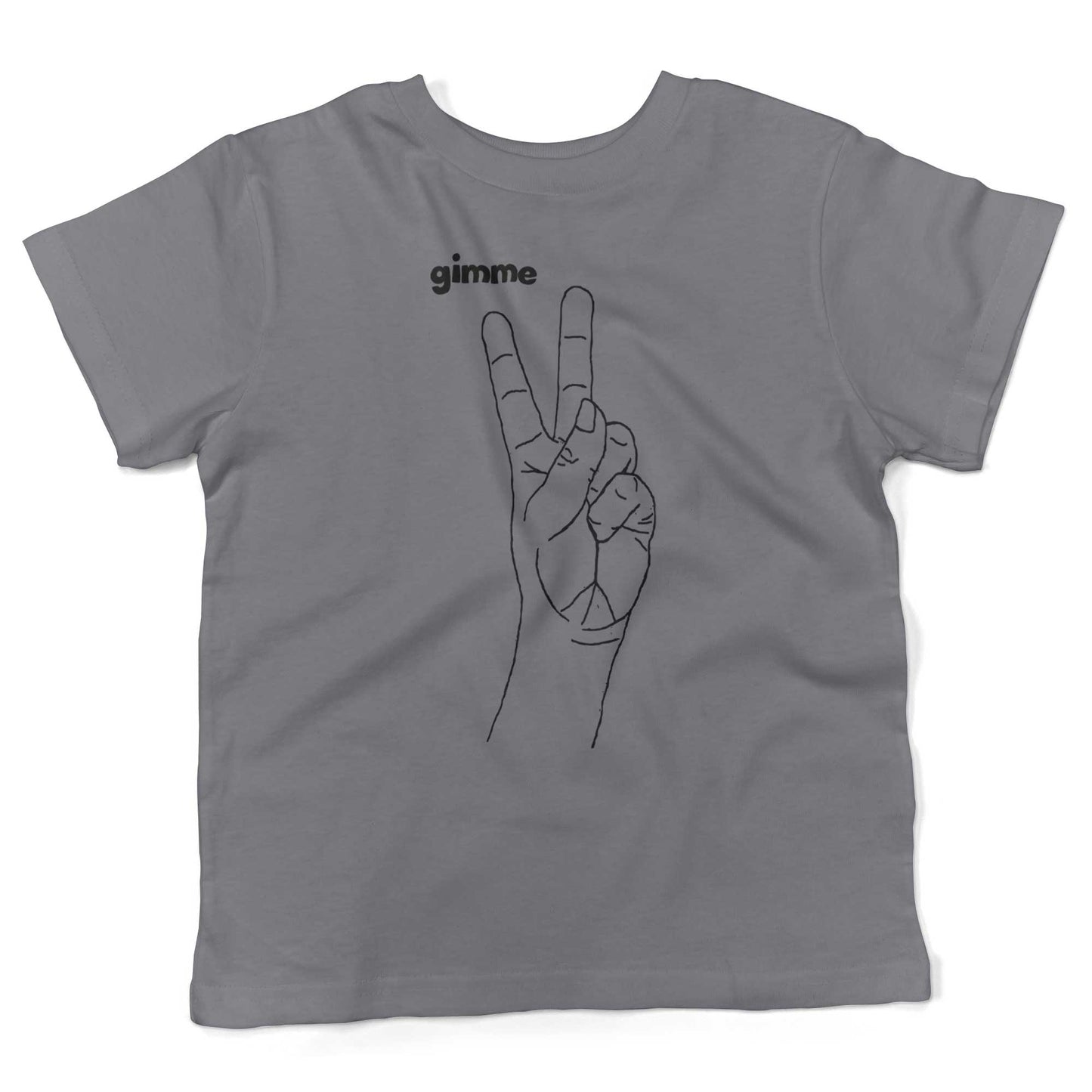 Peace Hand Symbol Toddler Shirt-Slate-2T