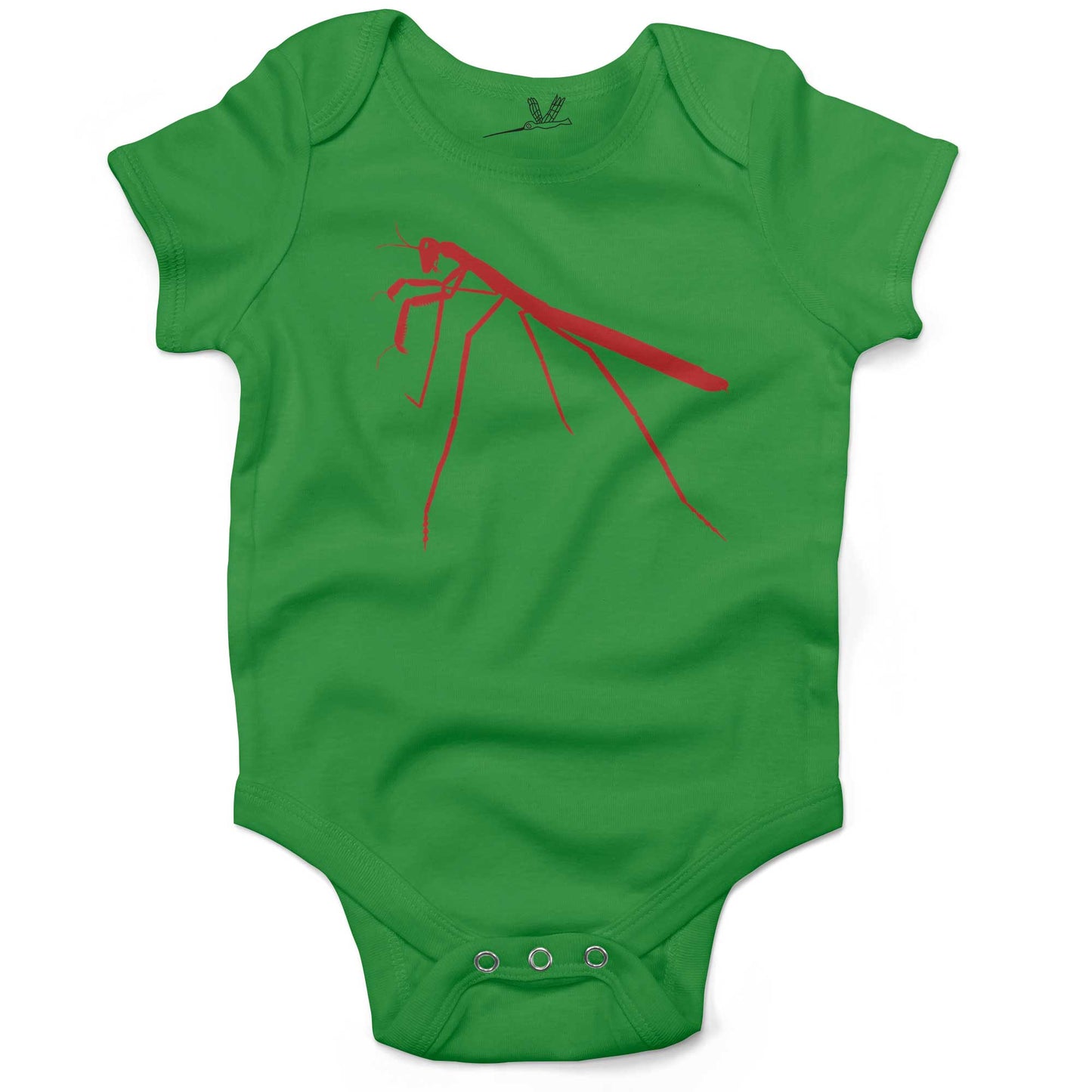 Praying Mantis Infant Bodysuit-Grass Green-3-6 months