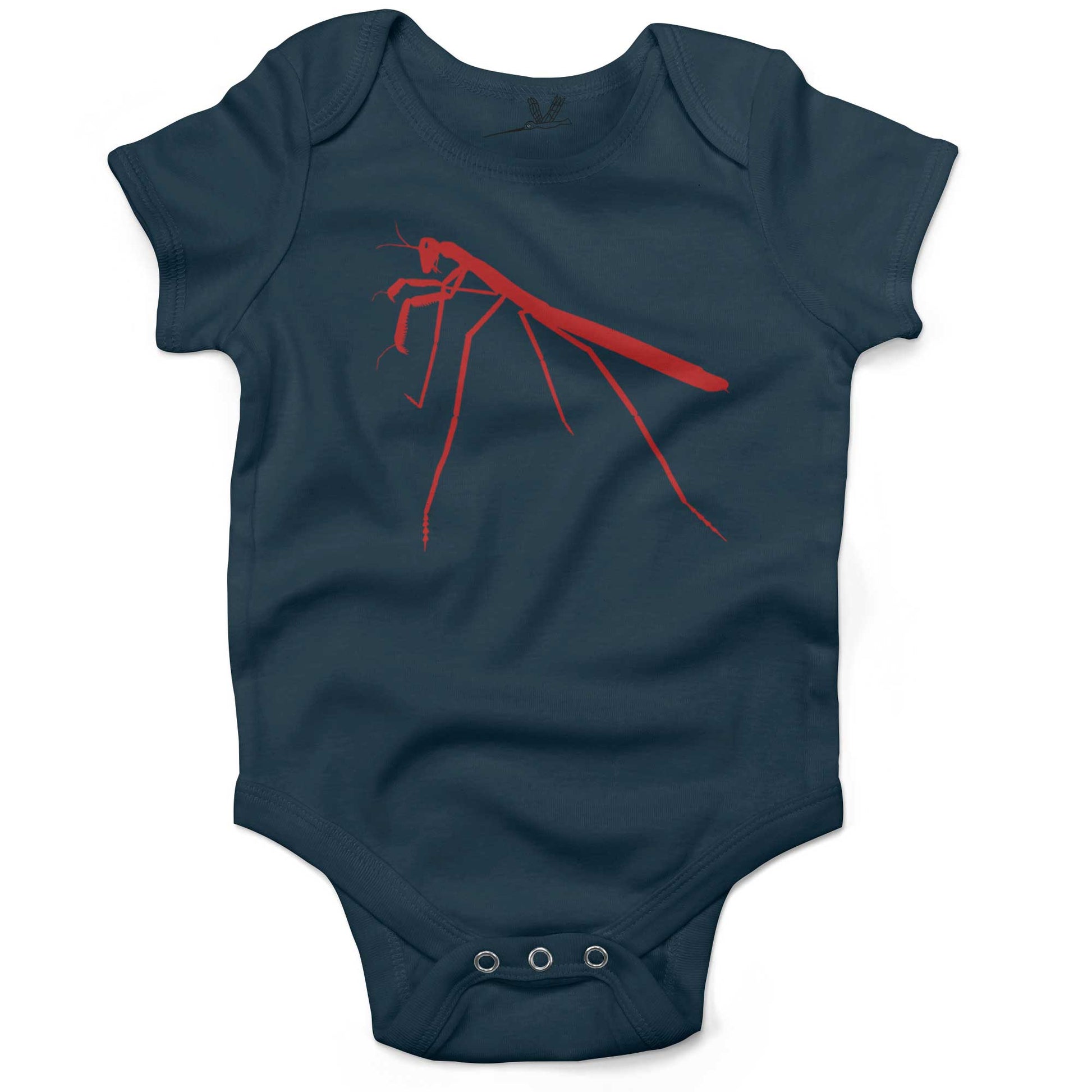 Praying Mantis Infant Bodysuit-Organic Pacific Blue-3-6 months
