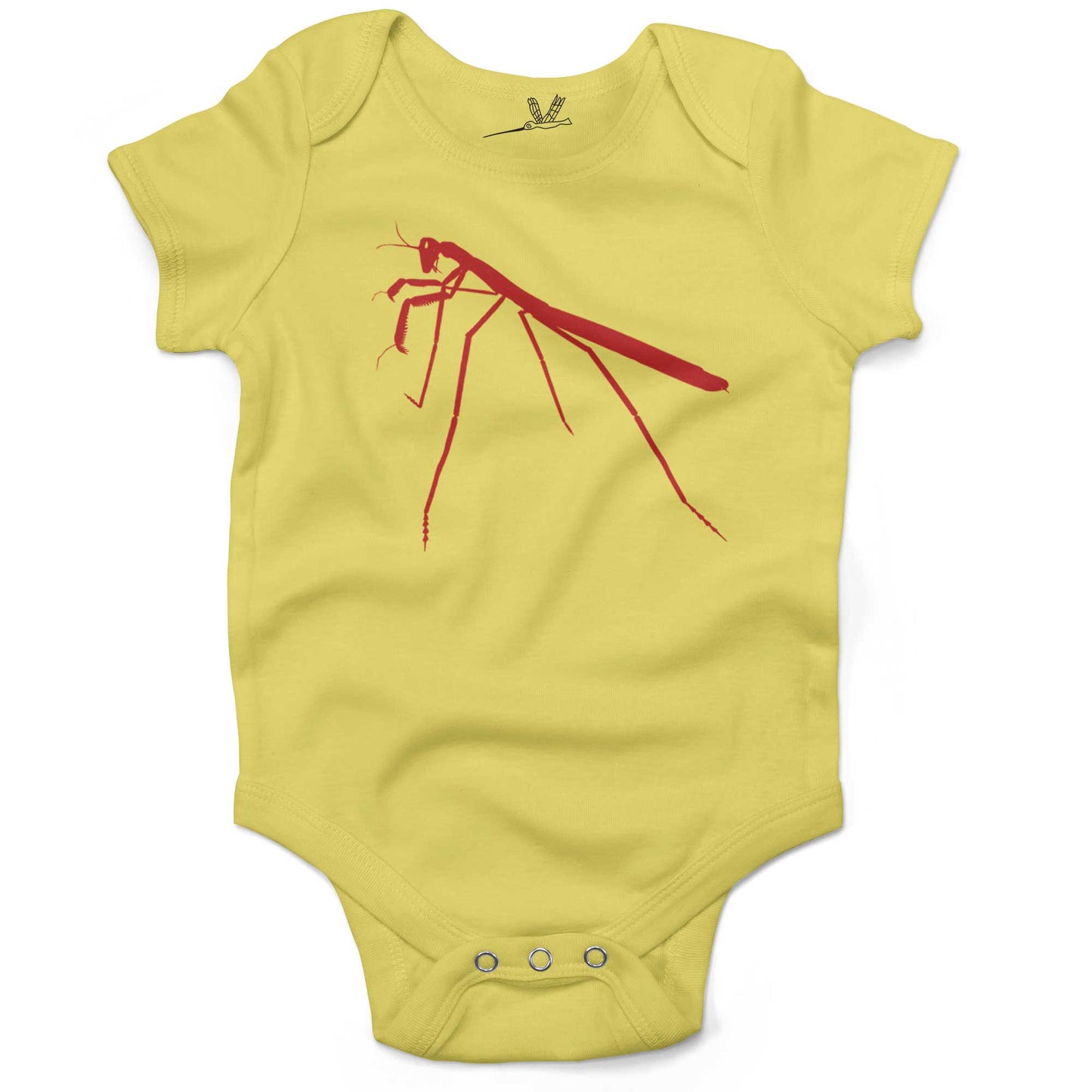 Praying Mantis Infant Bodysuit-Yellow-3-6 months