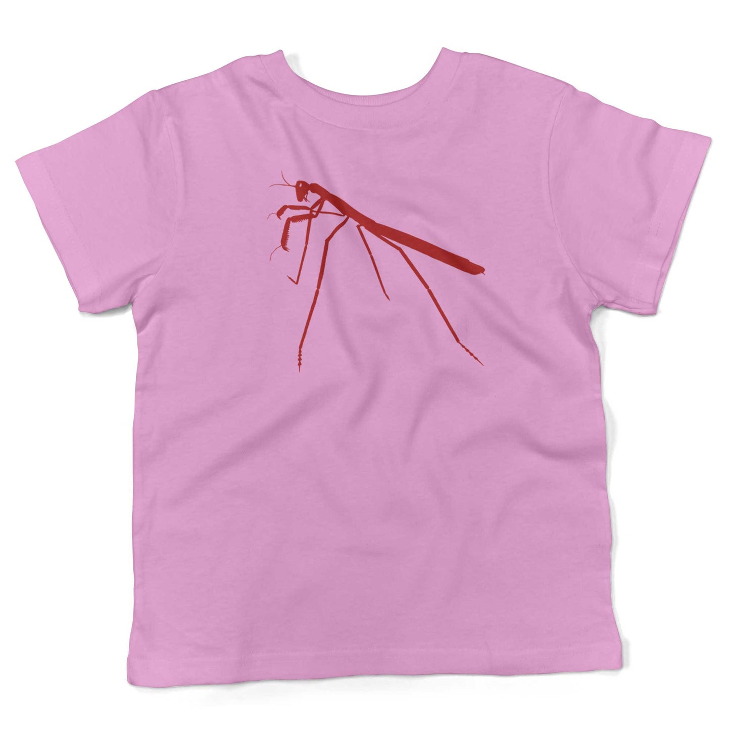Praying Mantis Toddler Shirt-Organic Pink-2T