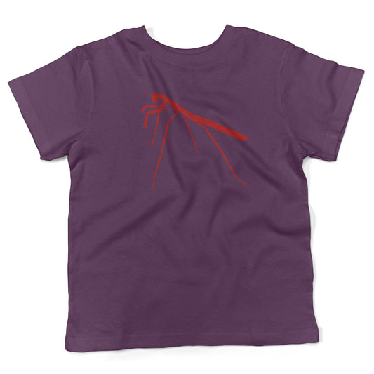 Praying Mantis Toddler Shirt-Organic Purple-2T