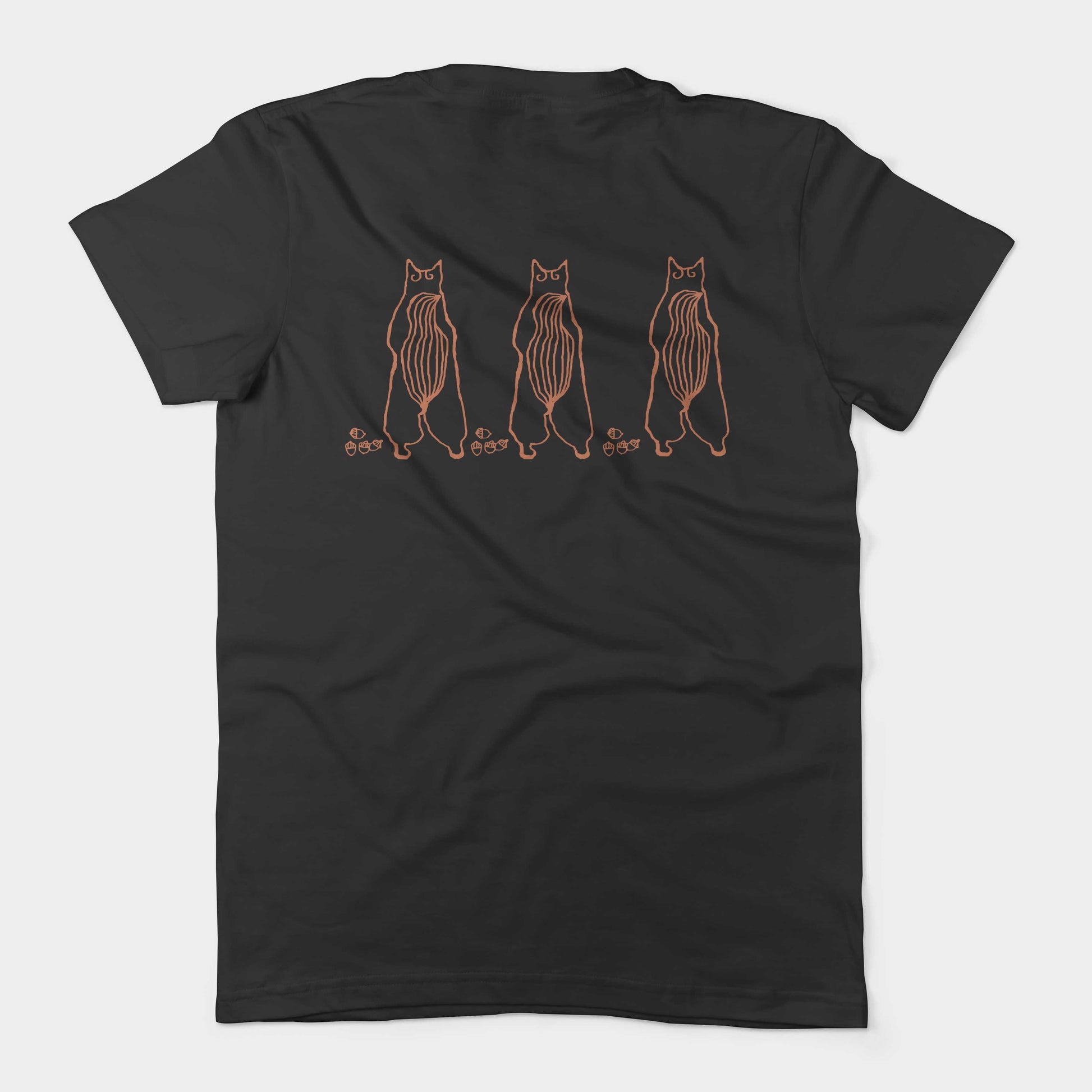 Cute Dancing Squirrels With Nuts Unisex Or Women's Cotton T-shirt-