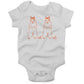 Cute Dancing Squirrels With Nuts Infant Bodysuit or Raglan Tee-White-3-6 months