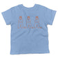 Cute Dancing Squirrels With Nuts Toddler Shirt-Organic Baby Blue-2T