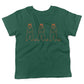 Cute Dancing Squirrels With Nuts Toddler Shirt-Kelly Green-2T