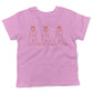 Cute Dancing Squirrels With Nuts Toddler Shirt-Organic Pink-2T