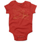 RAWR Dinosaur Infant Bodysuit or Raglan Tee-Organic Red-3-6 months