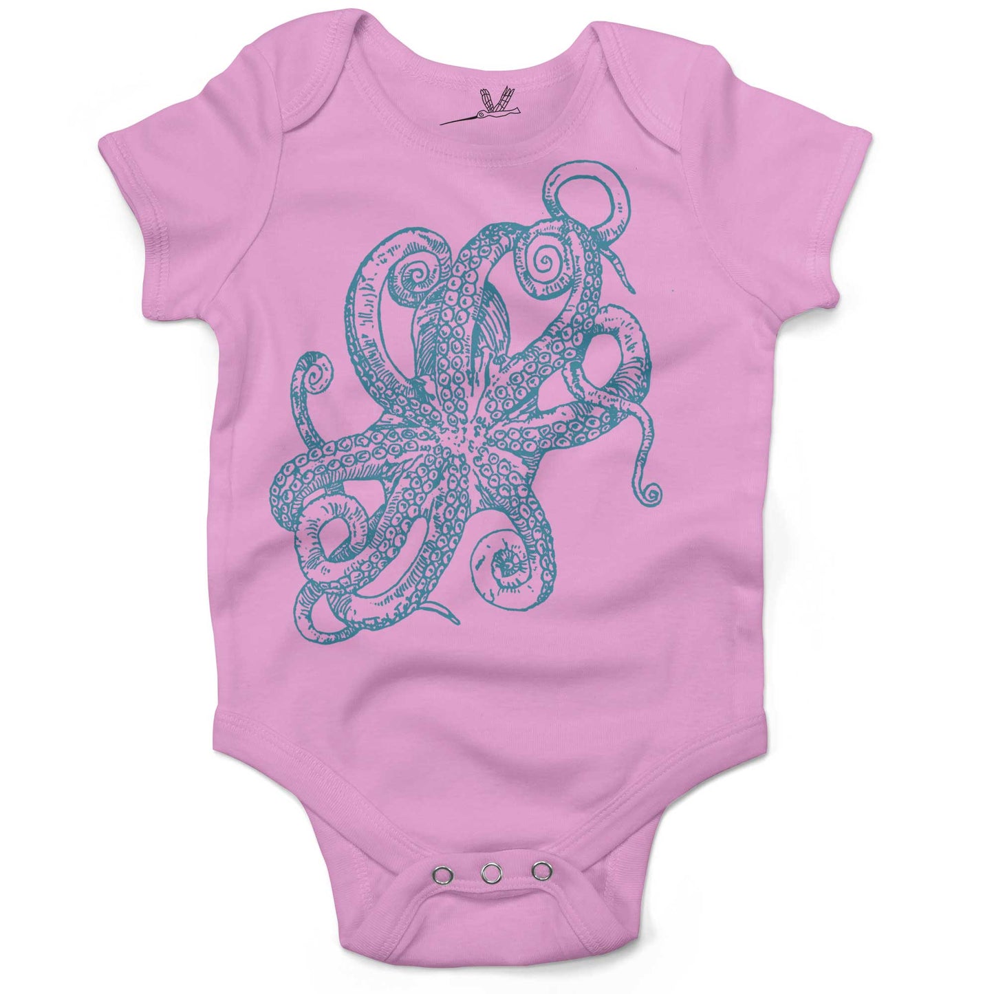Octopus Underbelly Infant Bodysuit or Raglan Tee-Organic Pink-3-6 months