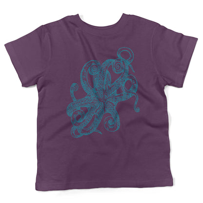Octopus Underbelly Toddler Shirt-Organic Purple-2T