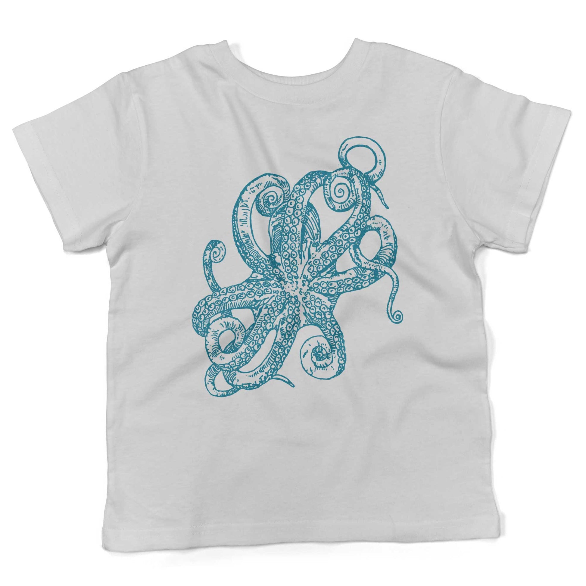 Octopus Underbelly Toddler Shirt-White-2T