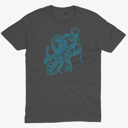 Octopus Underbelly Unisex Or Women's Cotton T-shirt-Asphalt-Unisex