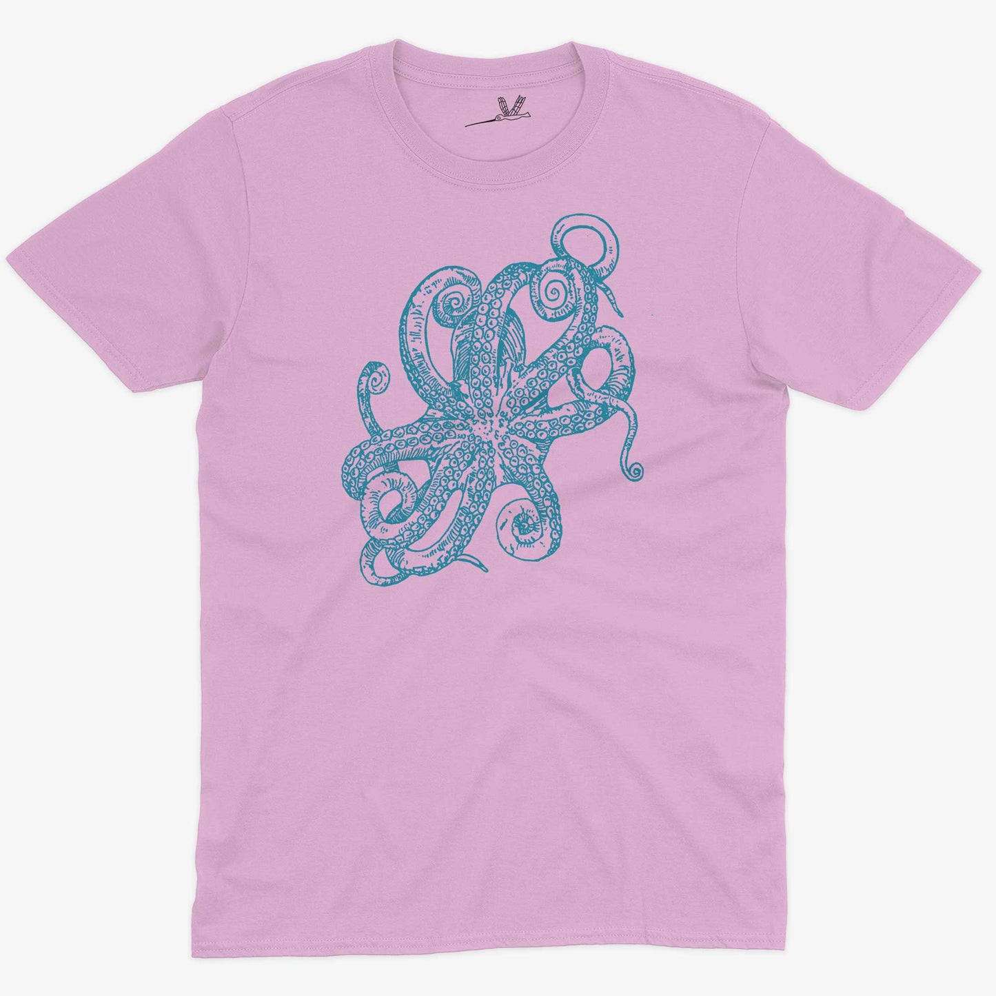 Octopus Underbelly Unisex Or Women's Cotton T-shirt-Pink-Unisex