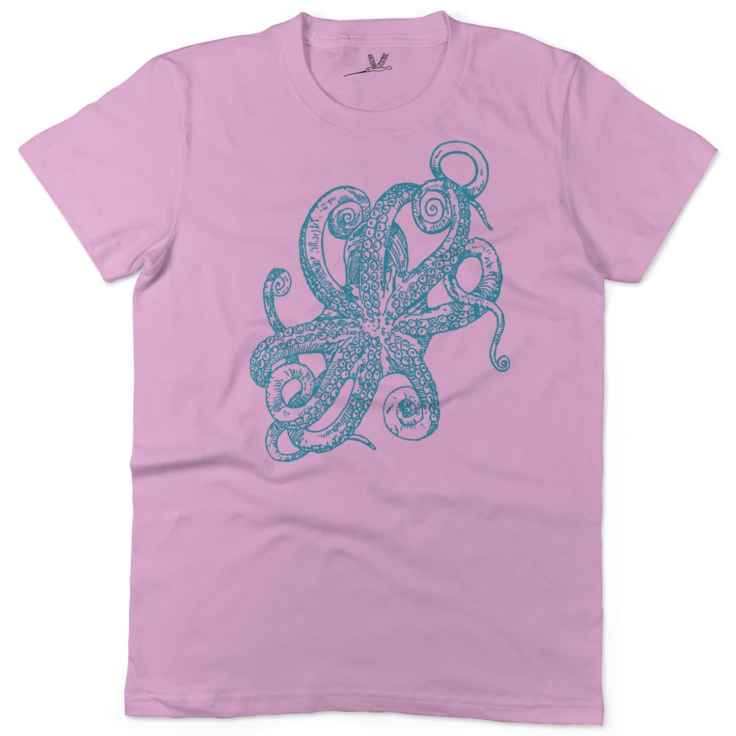 Octopus Underbelly Unisex Or Women's Cotton T-shirt-Pink-Woman