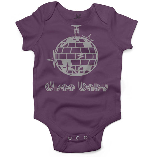 Disco Baby Infant Bodysuit or Raglan Tee-Organic Purple-3-6 months