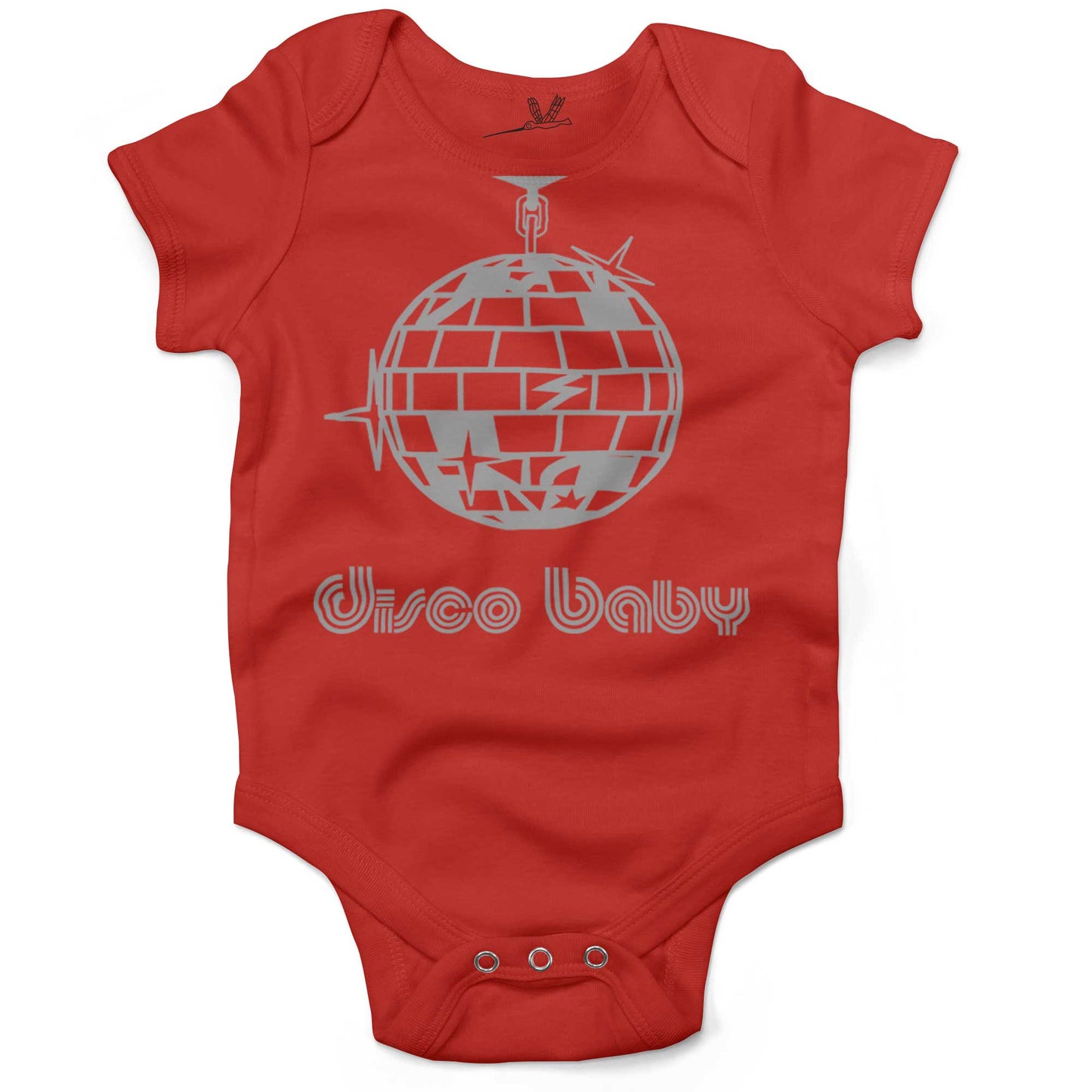 Disco Baby Infant Bodysuit or Raglan Tee-Organic Red-3-6 months