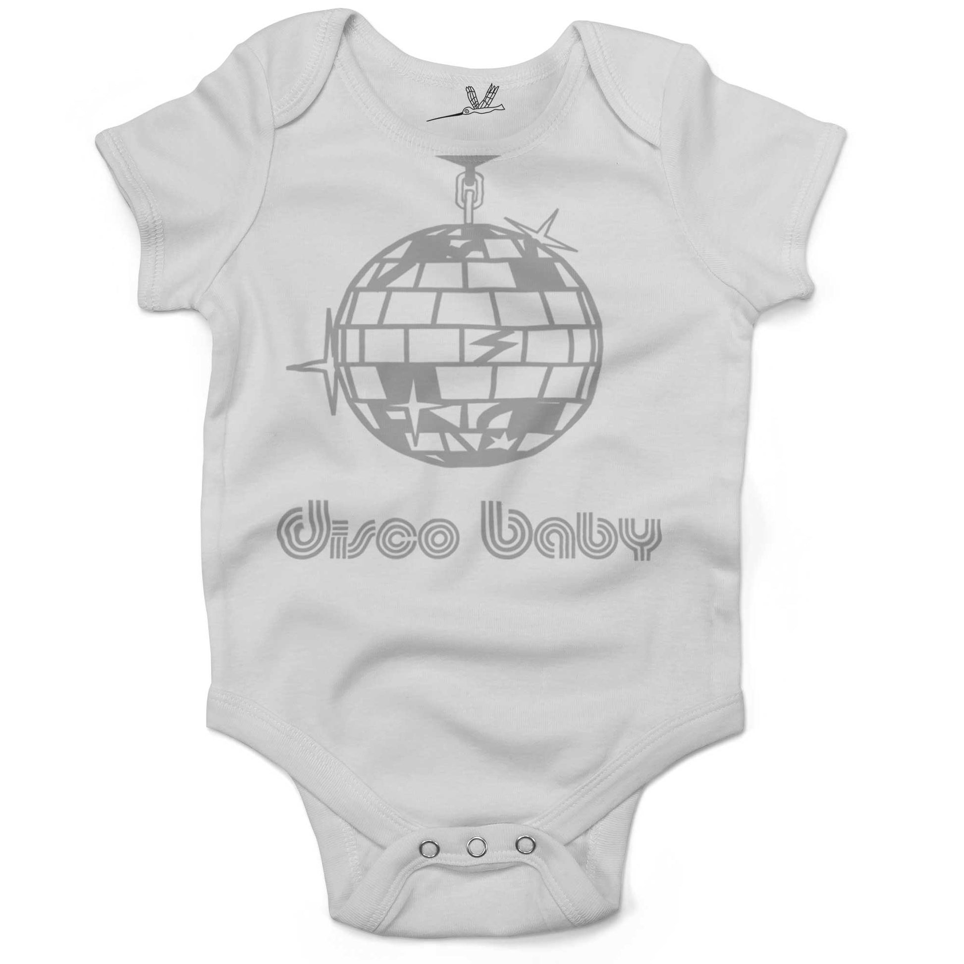 Disco Baby Infant Bodysuit or Raglan Tee-White-3-6 months