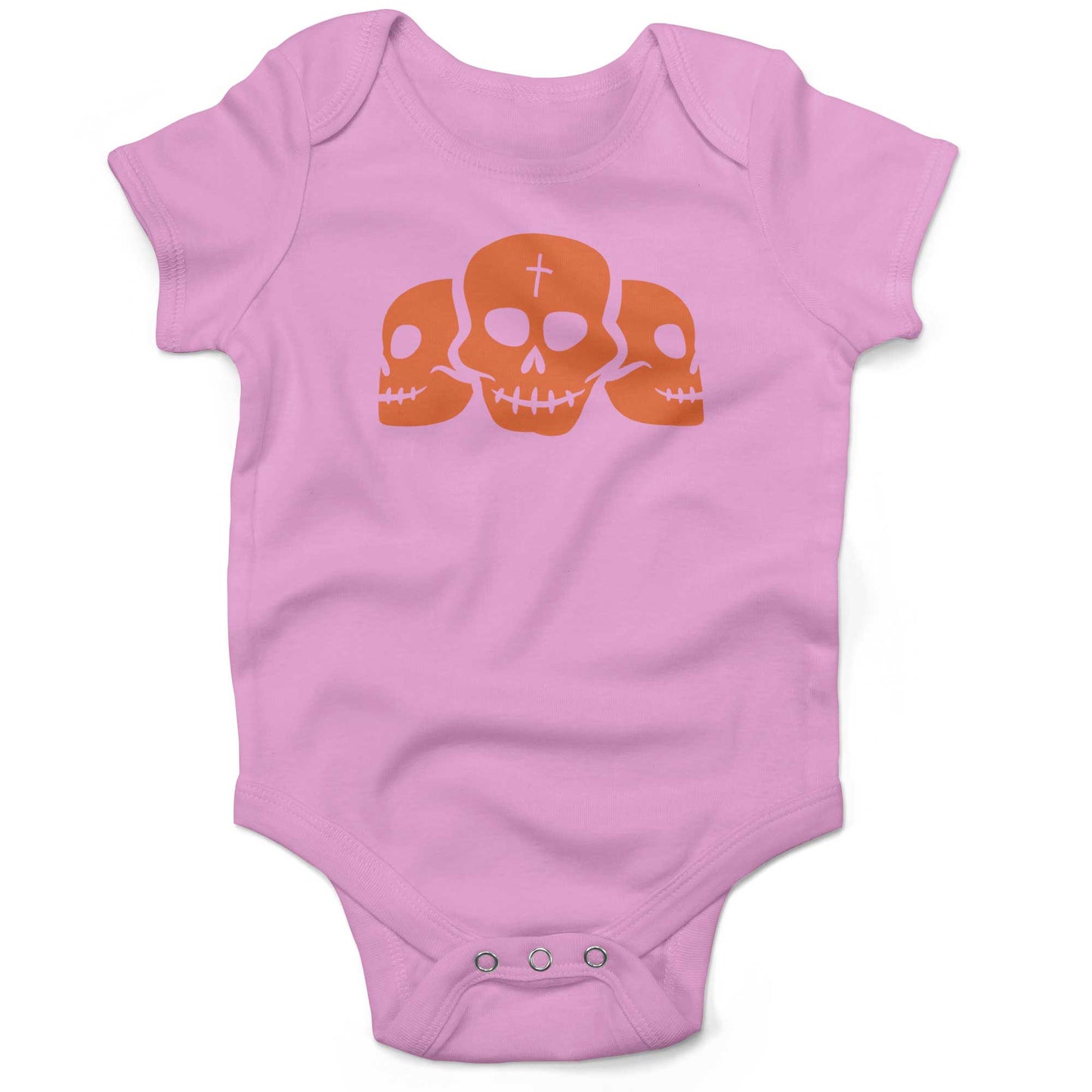 Day Of The Dead Skulls Infant Bodysuit or Raglan Baby Tee-Organic Pink-3-6 months