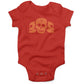 Day Of The Dead Skulls Infant Bodysuit or Raglan Baby Tee-Organic Red-3-6 months