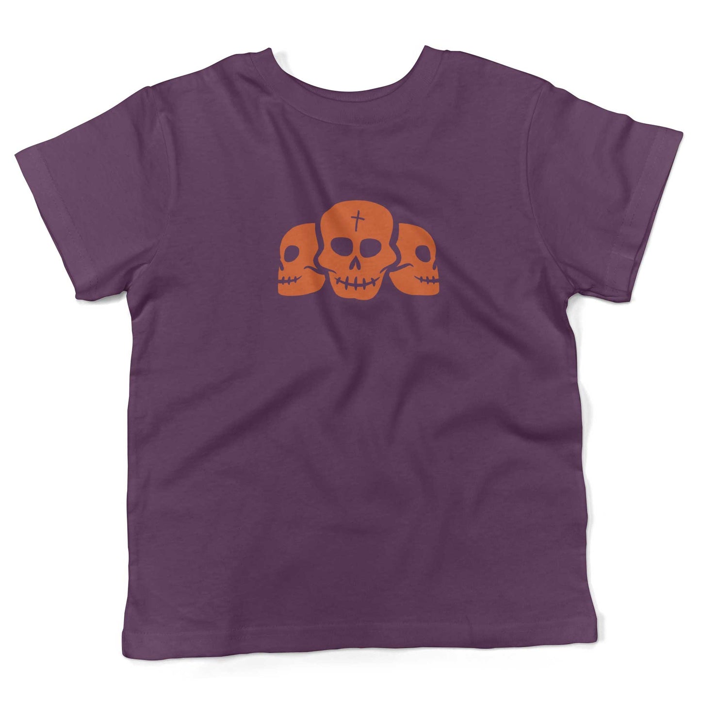 Day Of The Dead Skulls Toddler Shirt-Organic Purple-2T
