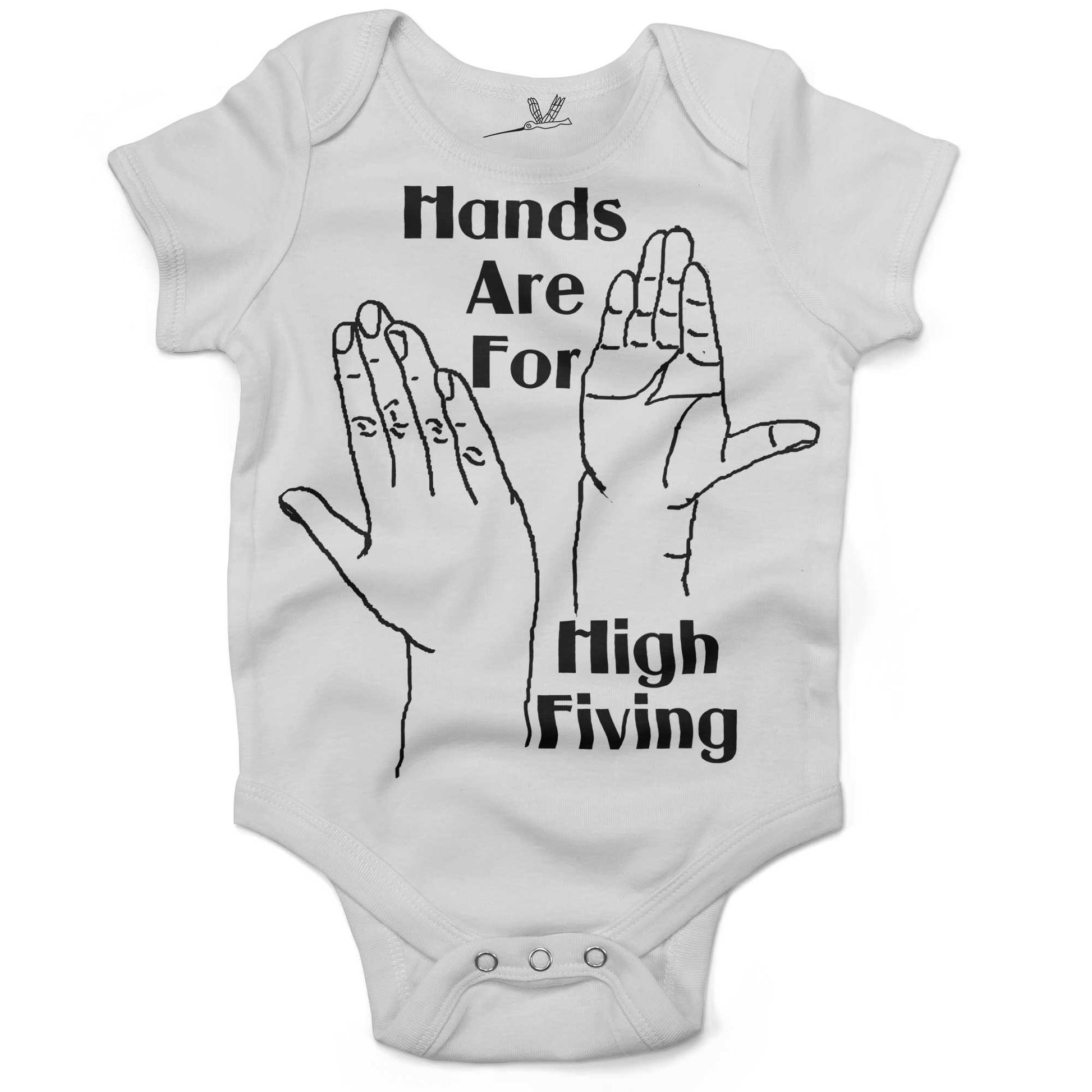 Hands High Fiving Infant Bodysuit or Raglan Tee-White-3-6 months