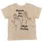 Hands High Fiving Toddler Shirt-Organic Natural-2T