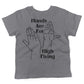 Hands High Fiving Toddler Shirt-Slate-2T