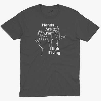 Hands High Fiving Unisex Or Women's Cotton T-shirt-Asphalt-Unisex