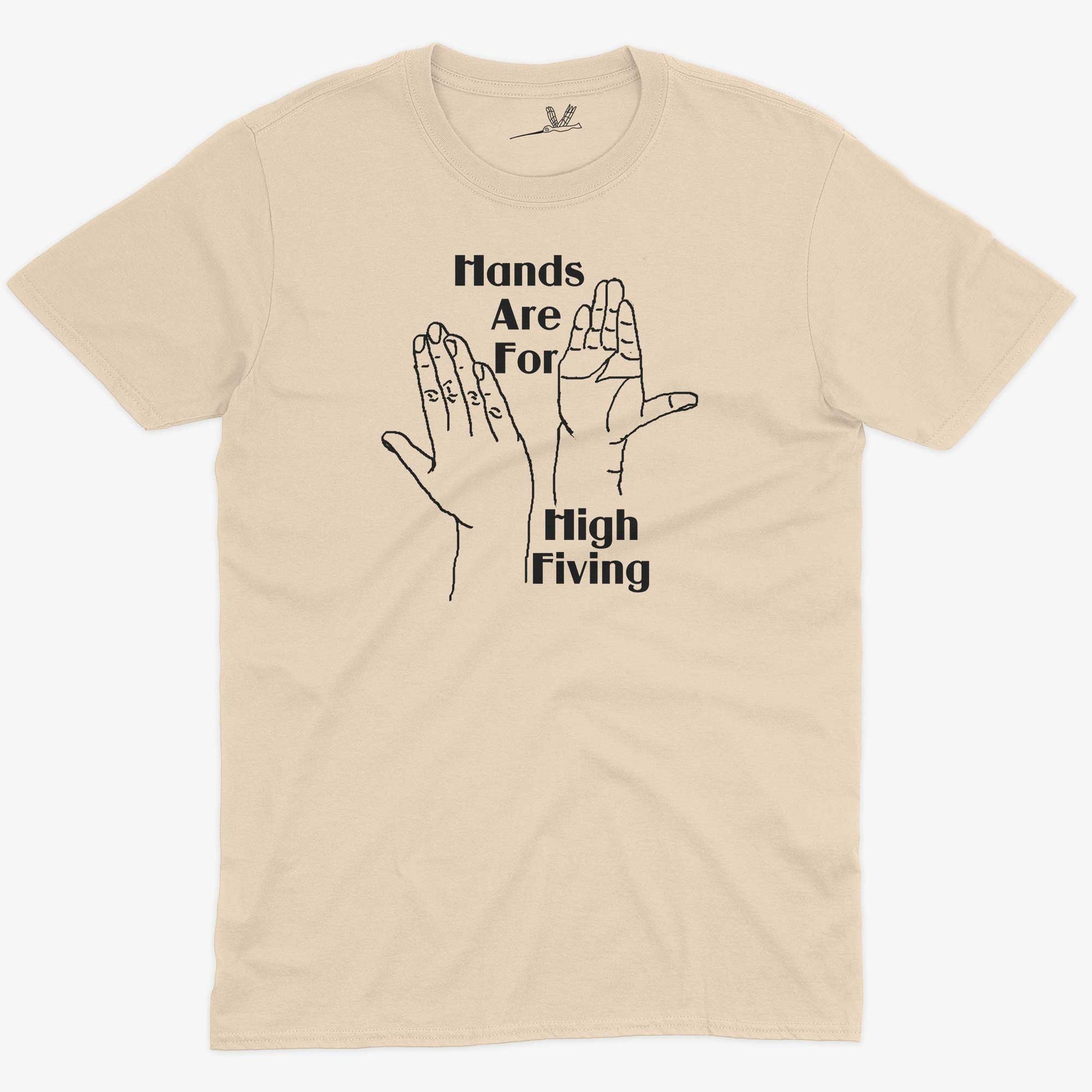 Hands High Fiving Unisex Or Women's Cotton T-shirt-Organic Natural-Unisex