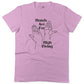 Hands High Fiving Unisex Or Women's Cotton T-shirt-Pink-Woman