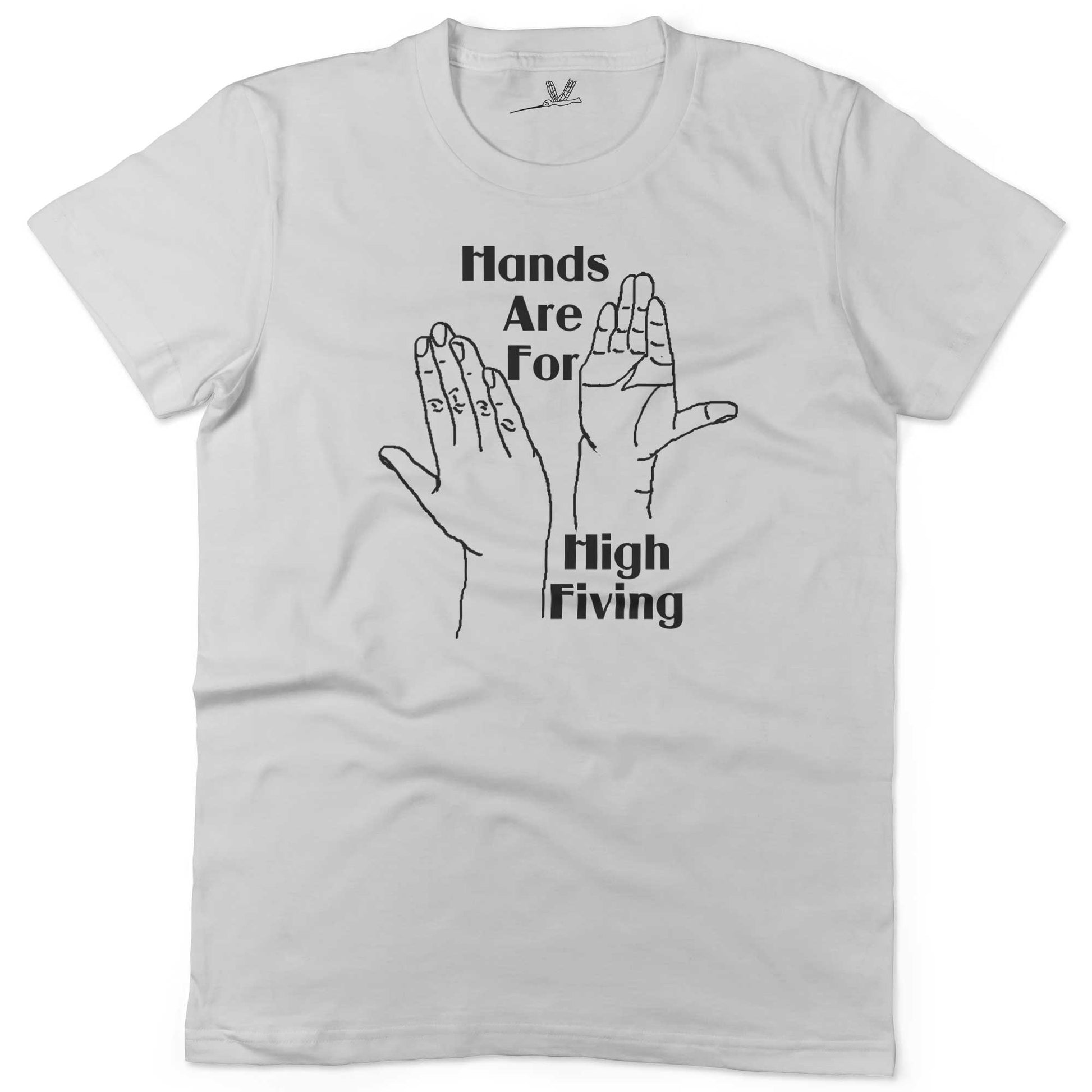 Hands High Fiving Unisex Or Women's Cotton T-shirt-White-Woman