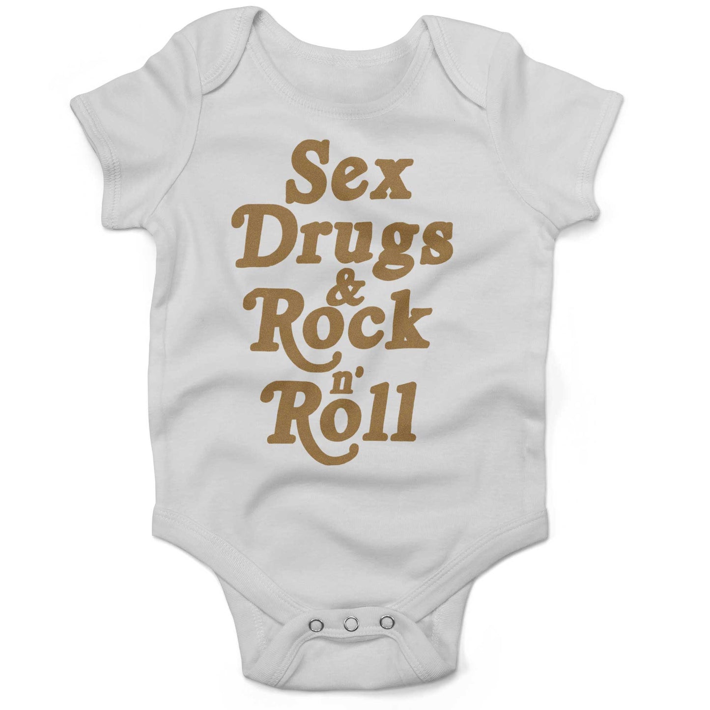 Sex, Drugs & Rock 'n Roll Infant Bodysuit or Raglan Baby Tee-White-3-6 months