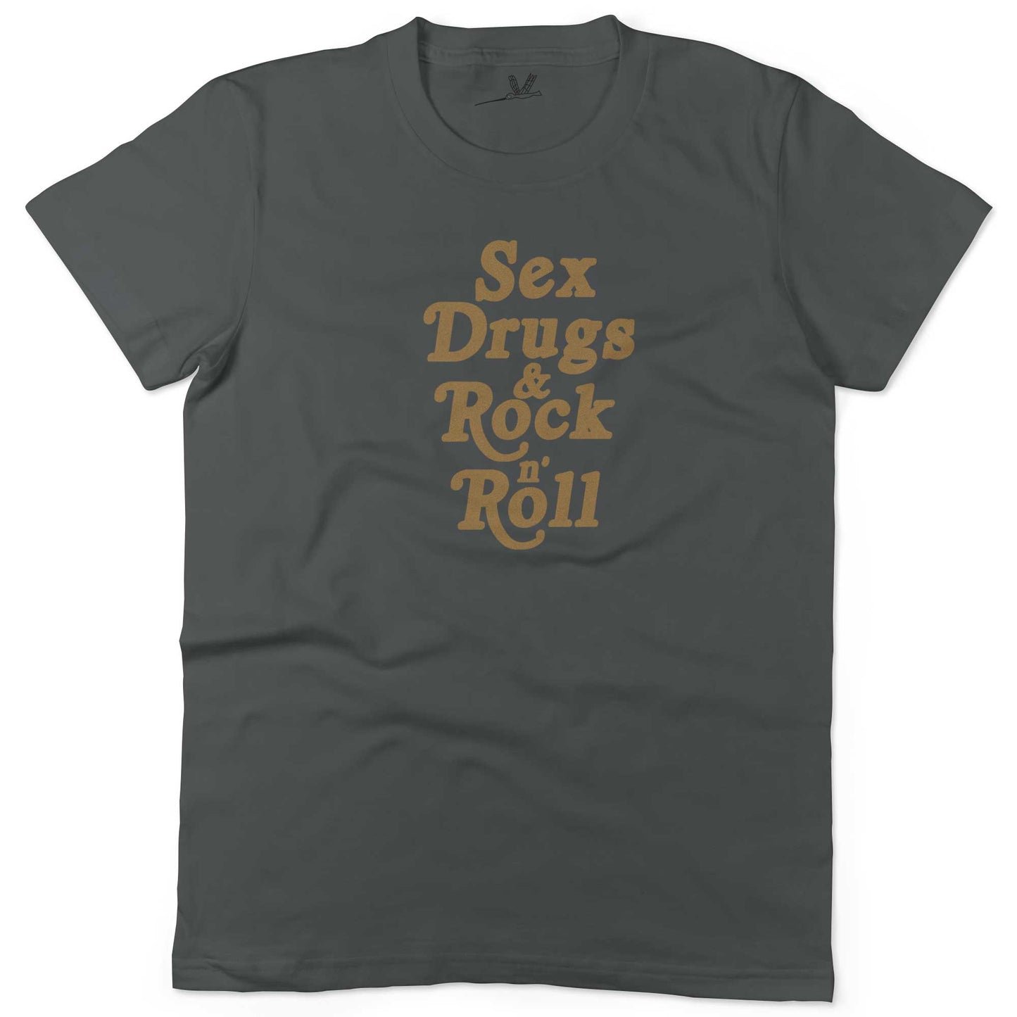 Sex, Drugs & Rock 'n Roll Unisex Or Women's Cotton T-shirt-Asphalt-Woman