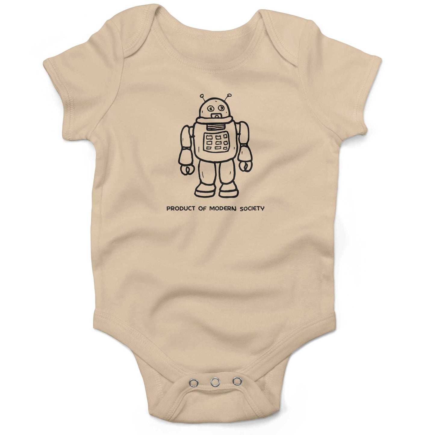 Product Of Modern Society Infant Bodysuit-Organic Natural-3-6 months