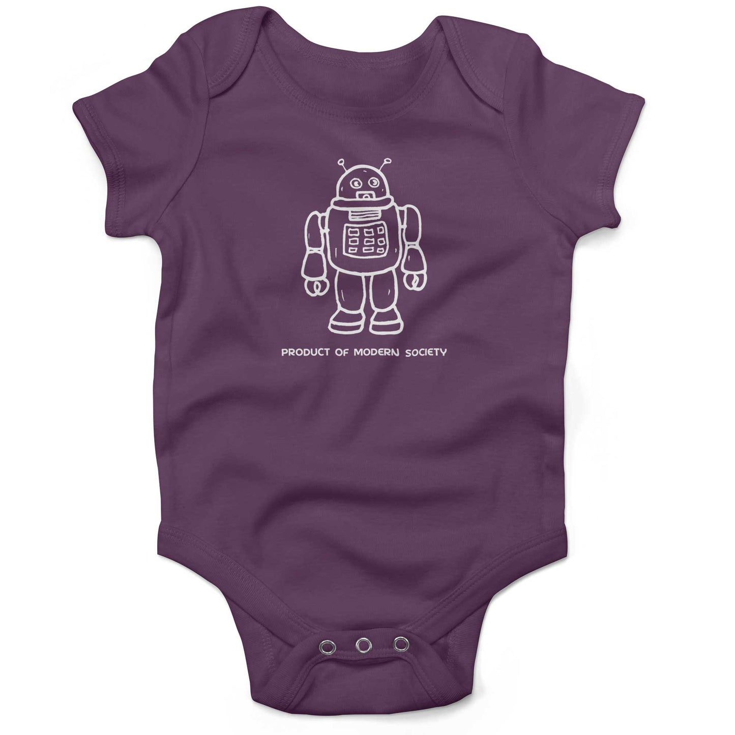 Product Of Modern Society Infant Bodysuit-Organic Purple-3-6 months