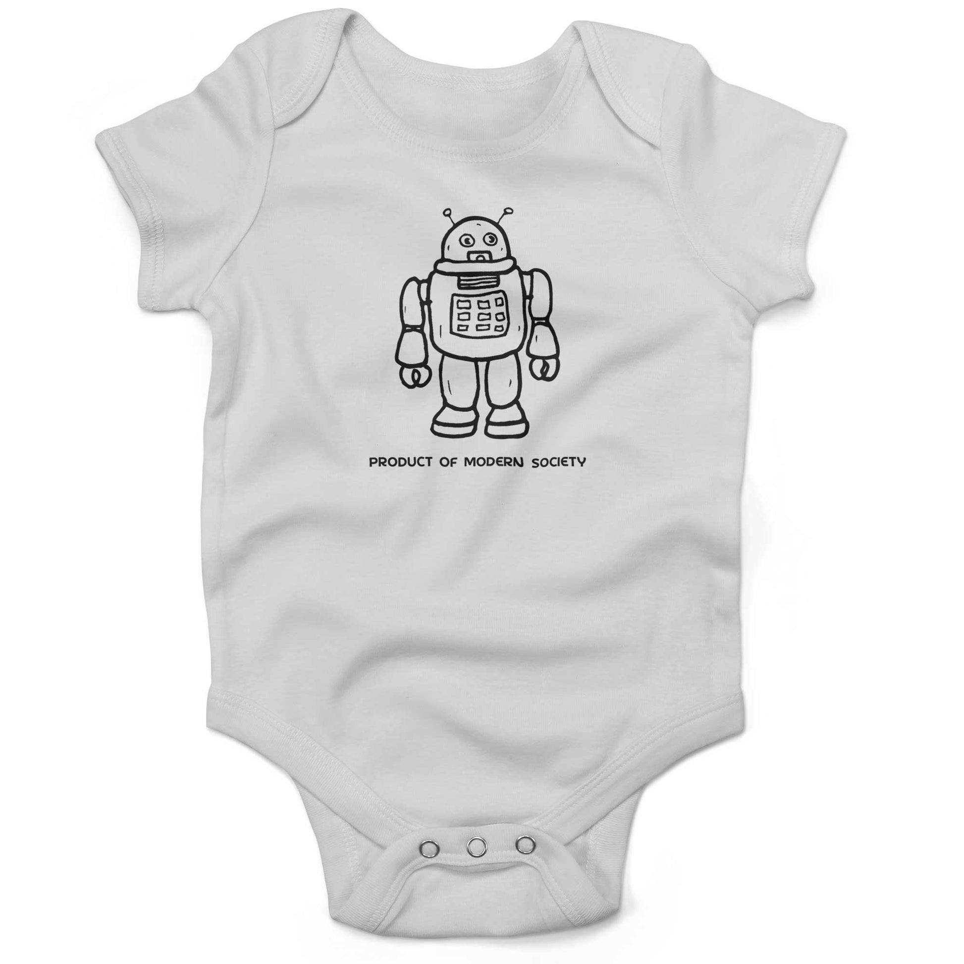Product Of Modern Society Infant Bodysuit-White-3-6 months