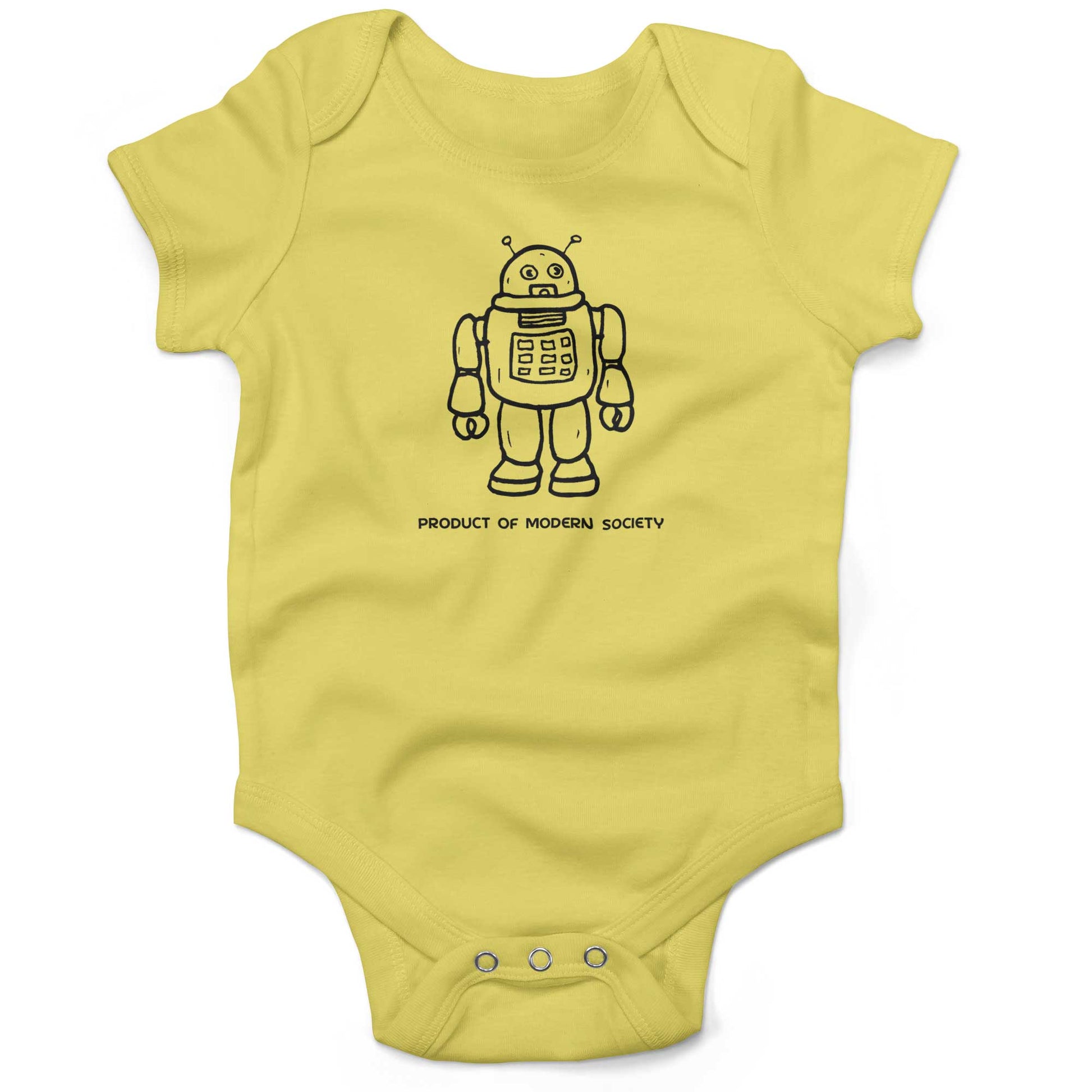 Product Of Modern Society Infant Bodysuit-Yellow-3-6 months