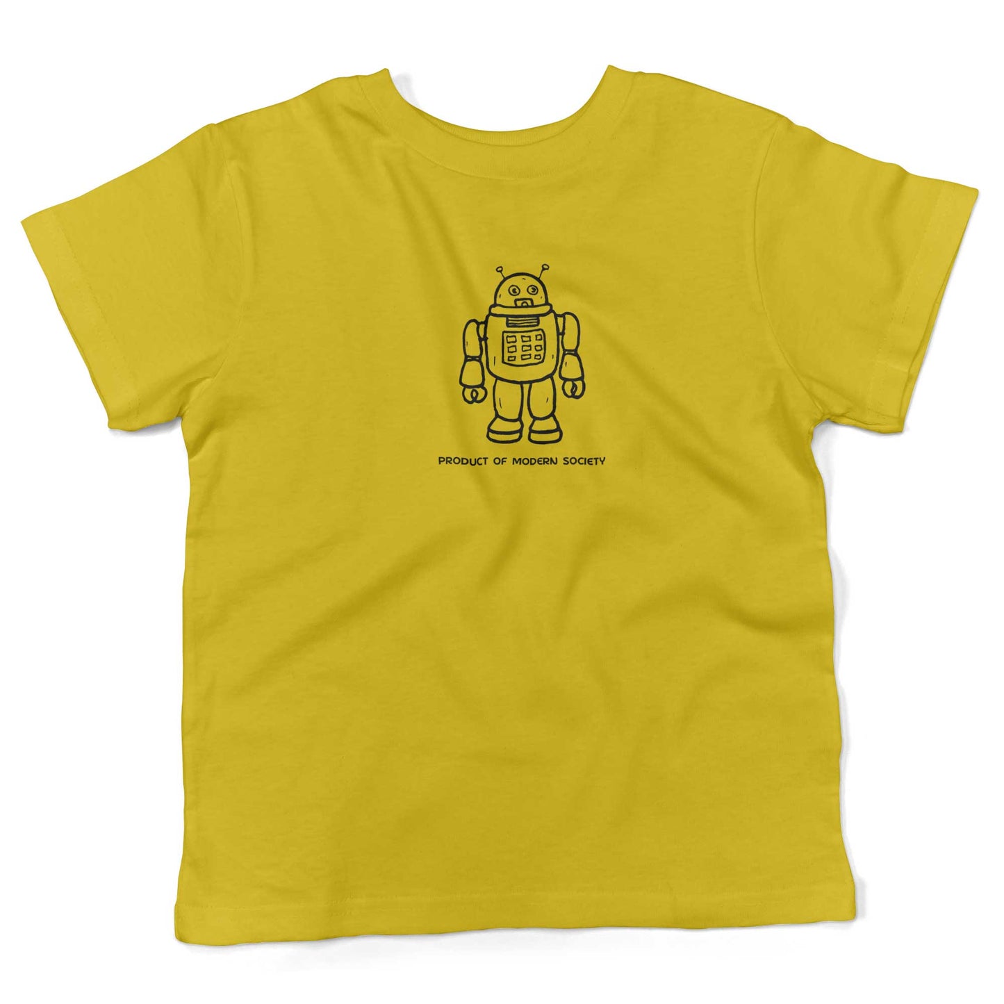 Product Of Modern Society Toddler Shirt-Sunshine Yellow-2T